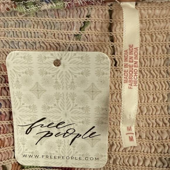 Morning Glory Smocked Floral Maxi Dress Pink M NWT - Picture 2 of 14